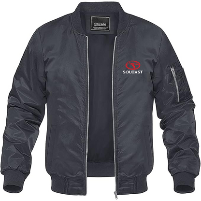 Men's Soueast Logo Lightweight Bomber Jacket Windbreaker Softshell Varsity Jacket Coat