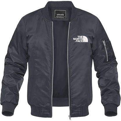 Men's The North Face Black Logo white Lightweight Bomber Jacket Windbreaker Softshell Varsity Jacket Coat