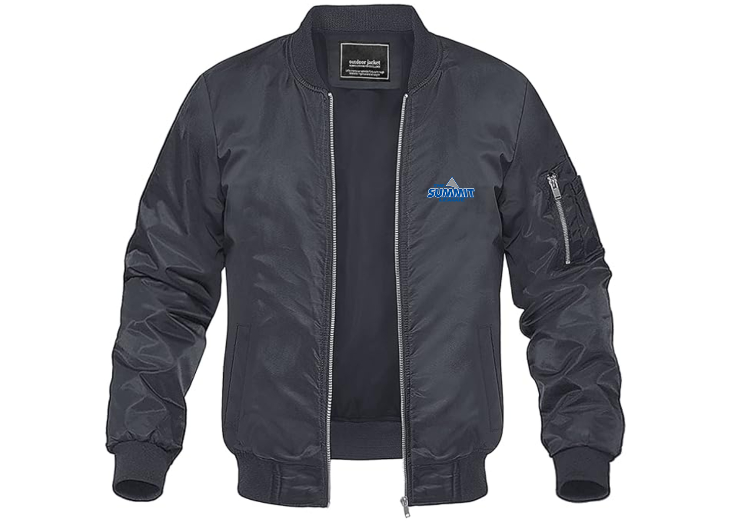 Men's The Summit League Lightweight Bomber Jacket Windbreaker Softshell Varsity Jacket Coat