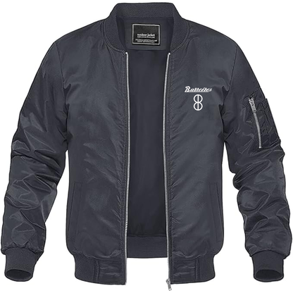 Men's Barreiros Logo Lightweight Bomber Jacket Windbreaker Softshell Varsity Jacket Coat