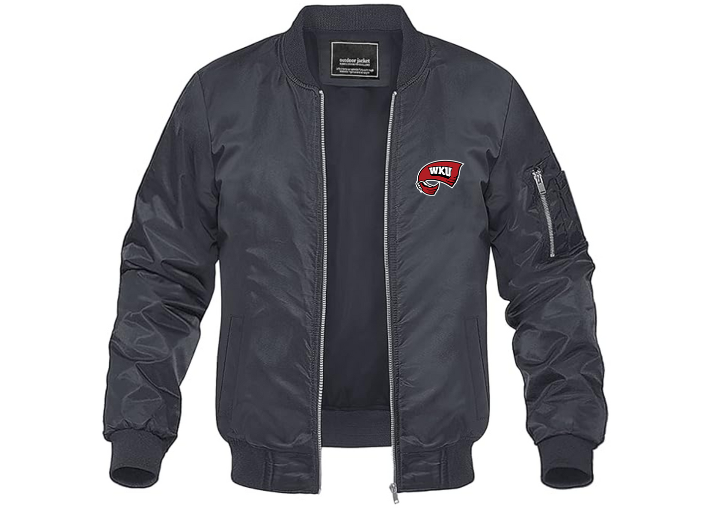 Men's Western Kentucky Hilltoppers Lightweight Bomber Jacket Windbreaker Softshell Varsity Jacket Coat