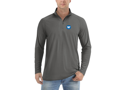 Men's WMG Lightweight Quarter-Zip Athletic Shirt Long Sleeve Performance Wear