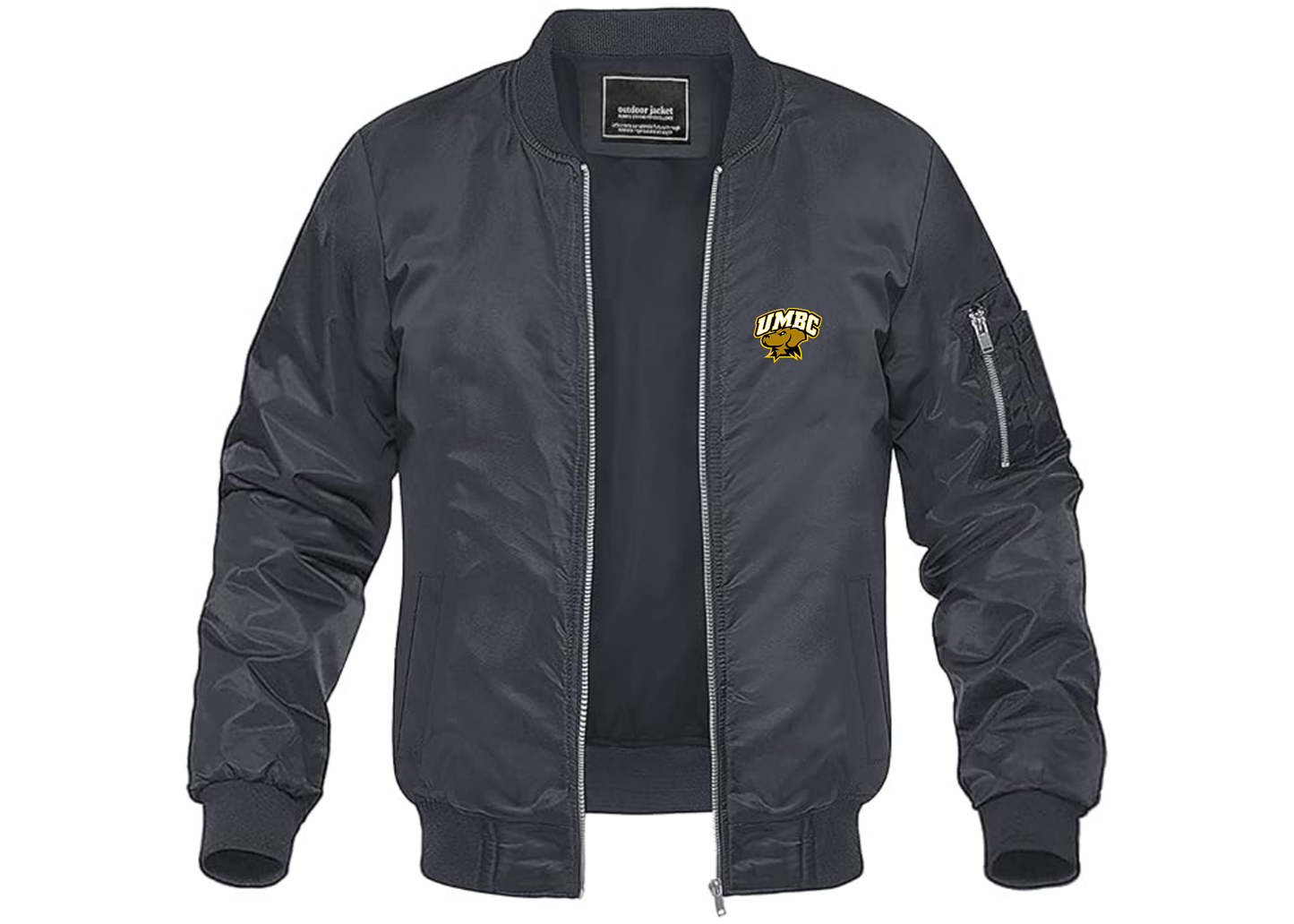 Men's UMBC Retrievers Lightweight Bomber Jacket Windbreaker Softshell Varsity Jacket Coat