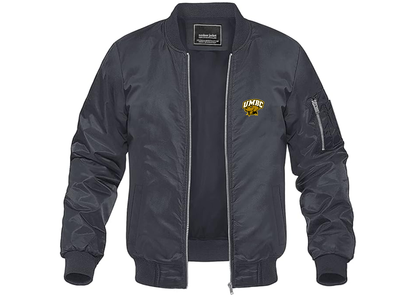 Men's UMBC Retrievers Lightweight Bomber Jacket Windbreaker Softshell Varsity Jacket Coat
