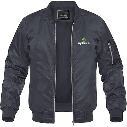 Men's Aptera Motors Logo Lightweight Bomber Jacket Windbreaker Softshell Varsity Jacket Coat