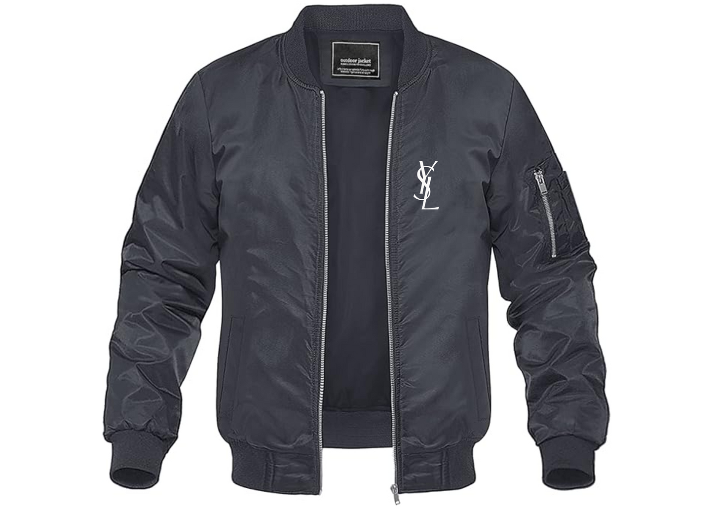Men's YSL Lightweight Bomber Jacket Windbreaker Softshell Varsity Jacket Coat