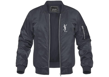 Men's YSL Lightweight Bomber Jacket Windbreaker Softshell Varsity Jacket Coat