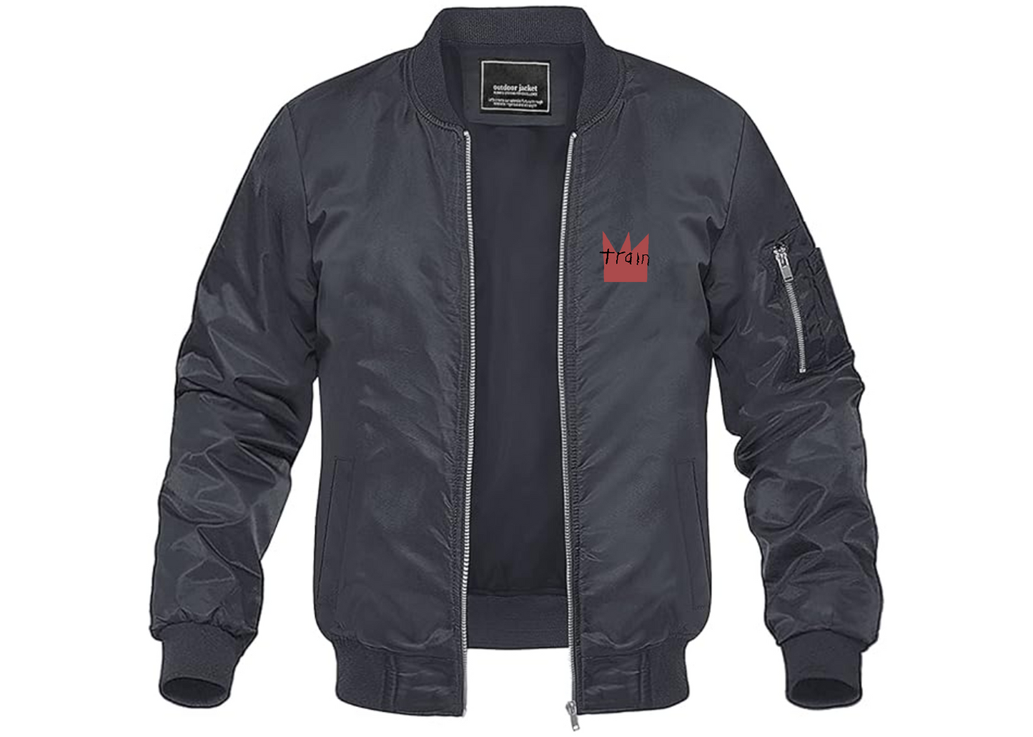 Men's Train Lightweight Bomber Jacket Windbreaker Softshell Varsity Jacket Coat