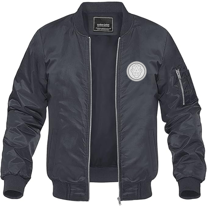 Men's AWZ Logo  Lightweight Bomber Jacket Windbreaker Softshell Varsity Jacket Coat