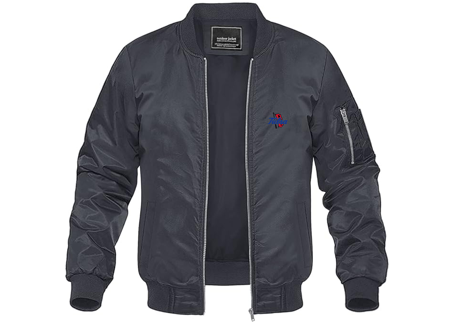 Men's Tulsa Golden Hurricane Lightweight Bomber Jacket Windbreaker Softshell Varsity Jacket Coat