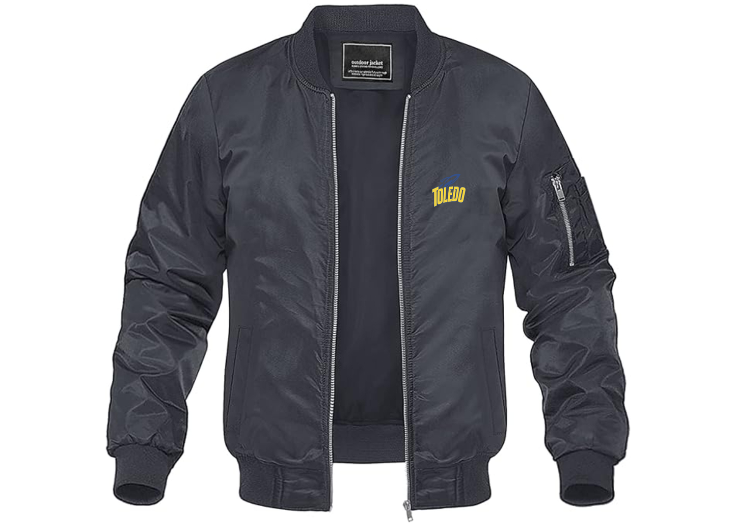 Men's Toledo Rockets Lightweight Bomber Jacket Windbreaker Softshell Varsity Jacket Coat
