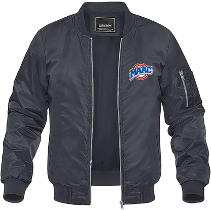 Men's Metro Atlantic Athletic Conference Logo Lightweight Bomber Jacket Windbreaker Softshell Varsity Jacket Coat