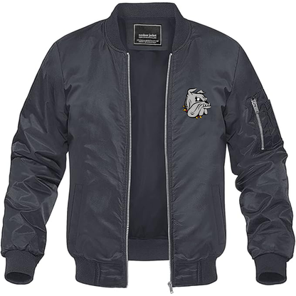 Men's Minnesota Duluth Bulldogs Logo Lightweight Bomber Jacket Windbreaker Softshell Varsity Jacket Coat