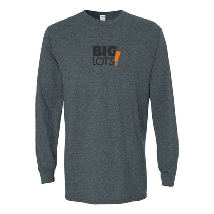 Men's Big Lots Logo Gildan Heavy Cotton Long Sleeve T-Shirt