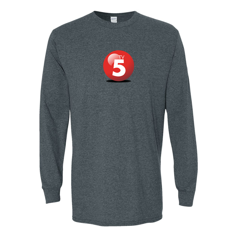 Men's ABC TV5 Logo Gildan Heavy Cotton Long Sleeve T-Shirt