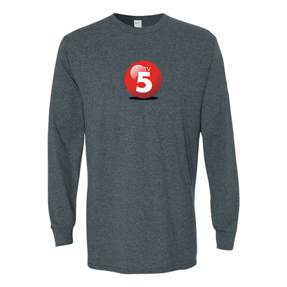 Men's ABC TV5 Logo Gildan Heavy Cotton Long Sleeve T-Shirt