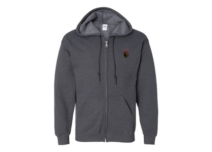 Men's Montana Grizzliesl Gildan  Heavy Blend Full Zip Hooded Sweatshirt