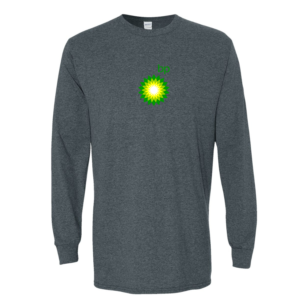 Men's BP Oil Logo Gildan Heavy Cotton Long Sleeve T-Shirt