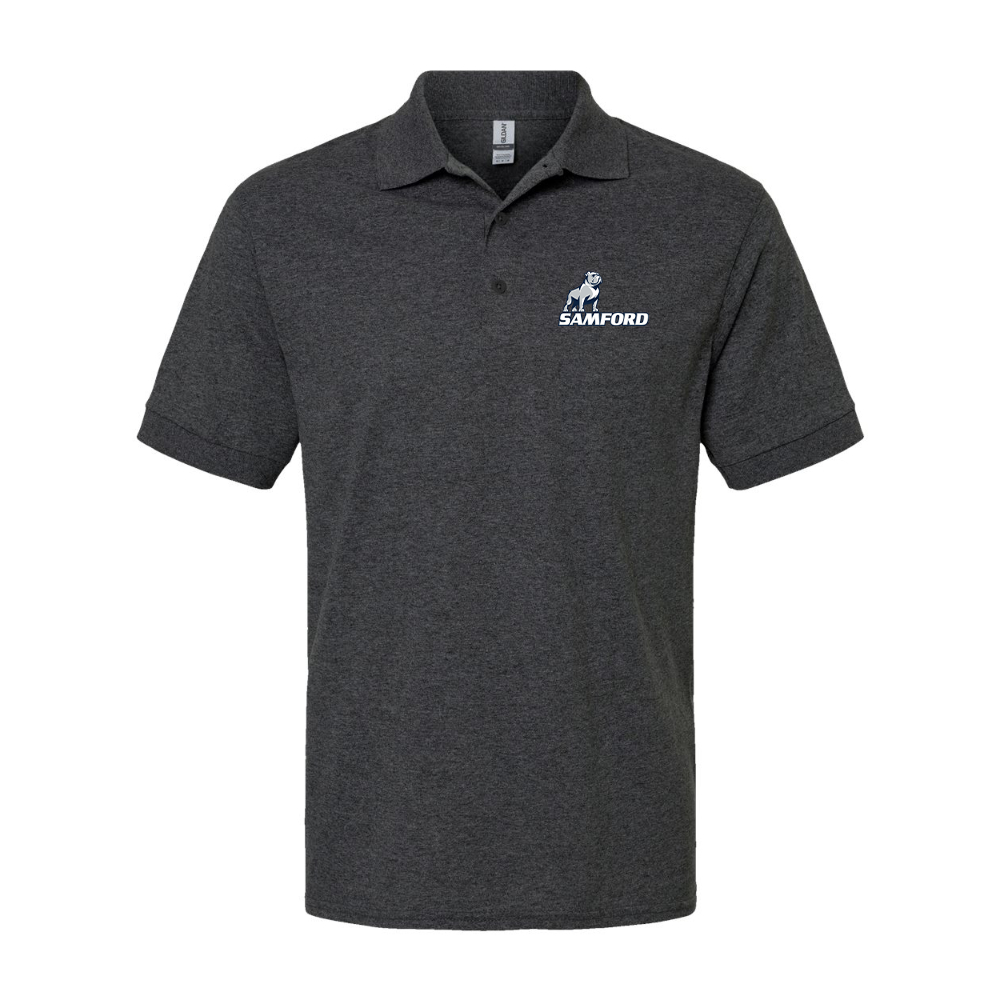 Men's Samford Bulldogs Logo Gildan Dry Blend Jersey Polo