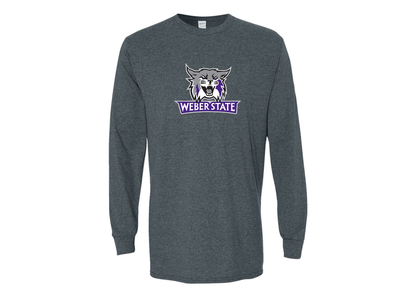 Men's Weber State Wildcats Gildan Heavy Cotton Long Sleeve T-Shirt