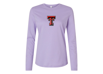 BELLA CANVAS Women’s Texas Tech Red Raiders Jersey Long Sleeve Tee