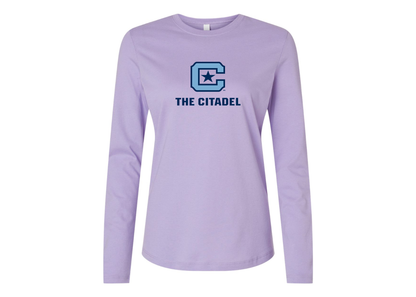 BELLA CANVAS Women’s The Citadel Bulldogs Jersey Long Sleeve Tee