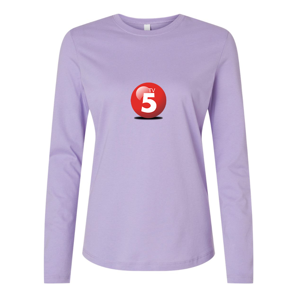 BELLA CANVAS Women’s ABC TV5 Logo Jersey Long Sleeve Tee