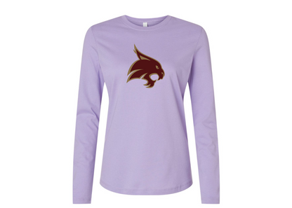 BELLA CANVAS Women’s Texas State Bobcats Jersey Long Sleeve Tee