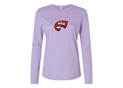 BELLA CANVAS Women’s Western Kentucky Hilltoppers Jersey Long Sleeve Tee