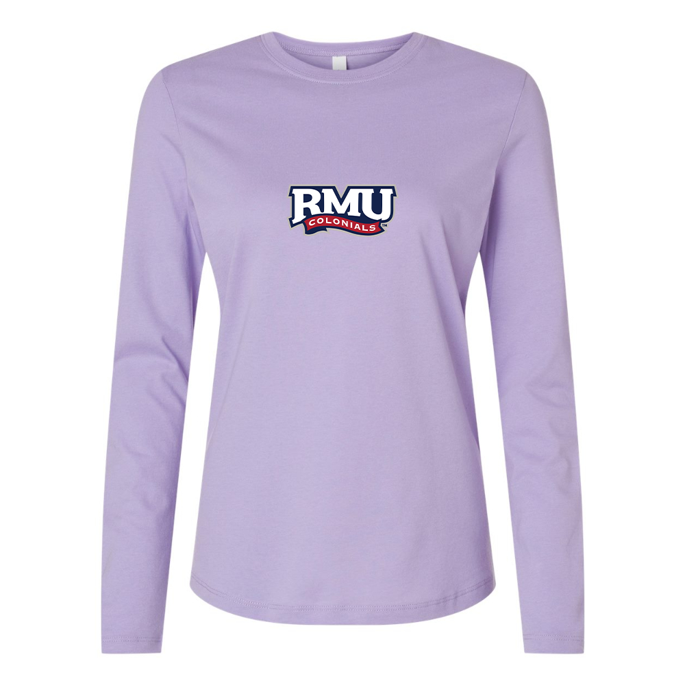 BELLA CANVAS Women’s Robert Morris Colonials Logo Jersey Long Sleeve Tee