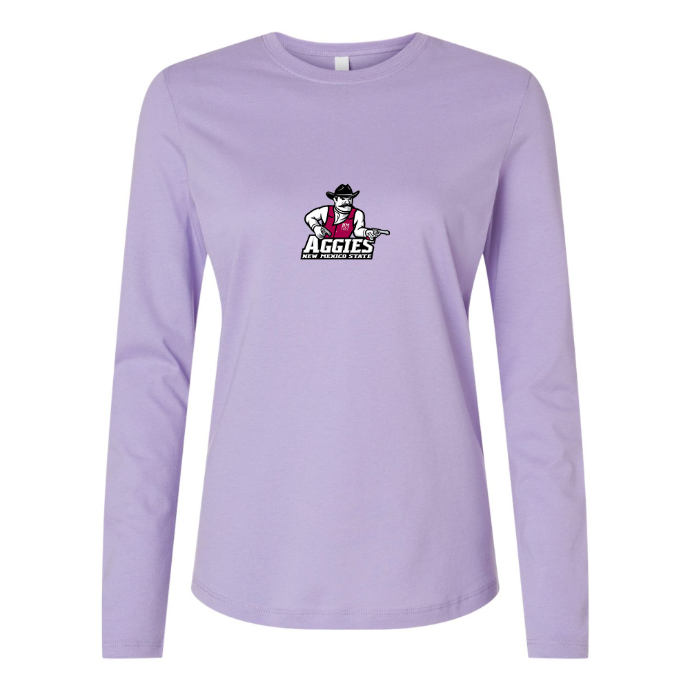 BELLA CANVAS Women’s Aggies New Mexico State Logo Jersey Long Sleeve Tee