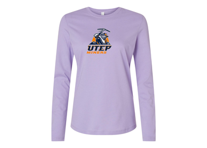 BELLA CANVAS Women’s UTEP Miners Jersey Long Sleeve Tee