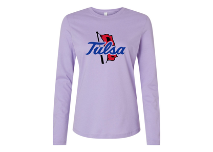 BELLA CANVAS Women’s Tulsa Golden Hurricane Jersey Long Sleeve Tee