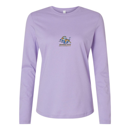 BELLA CANVAS Women’s Savannah State Tigers Logo Jersey Long Sleeve Tee