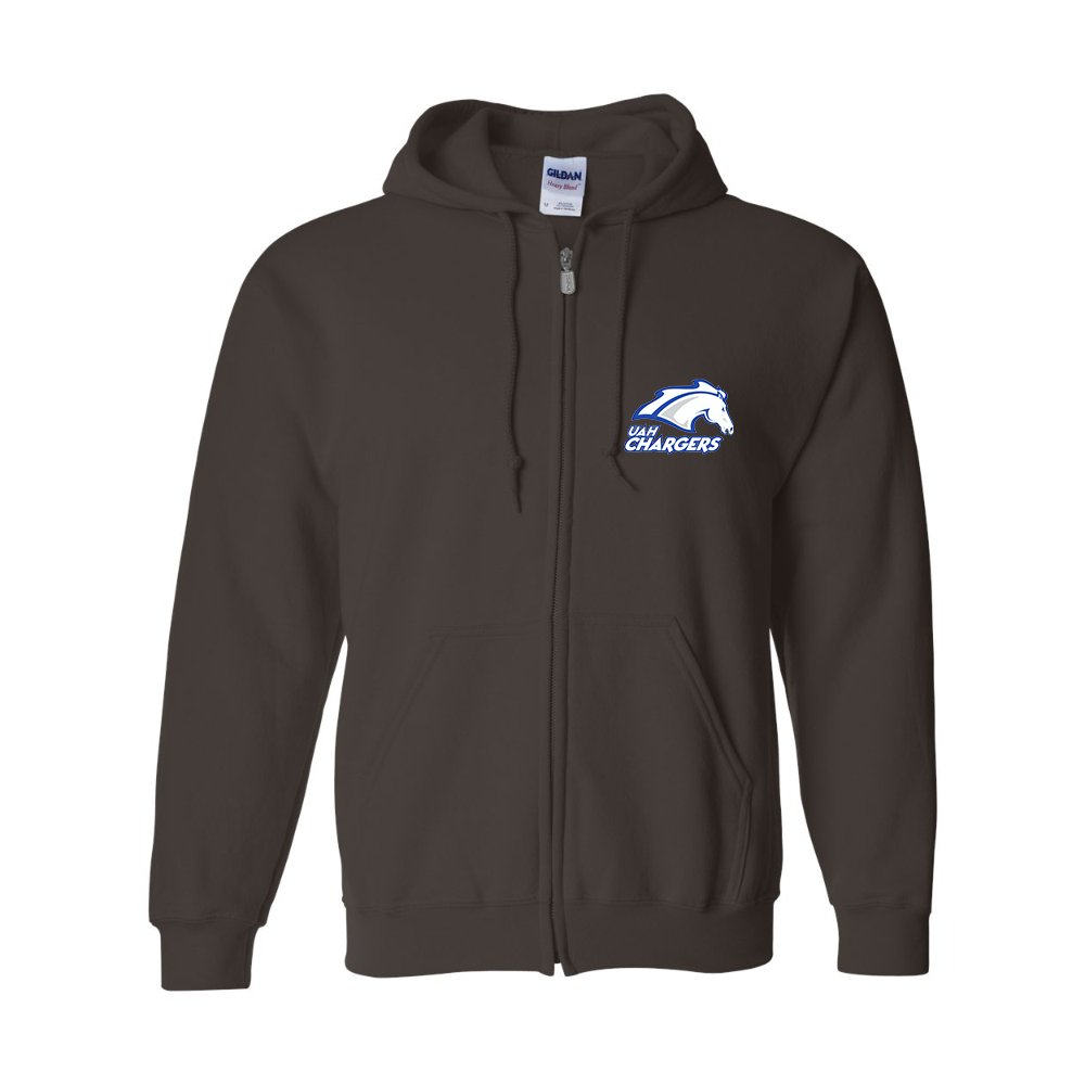 Men's Alabama Huntsville Chargers  Gildan  Heavy Blend Full Zip Hooded Sweatshirt