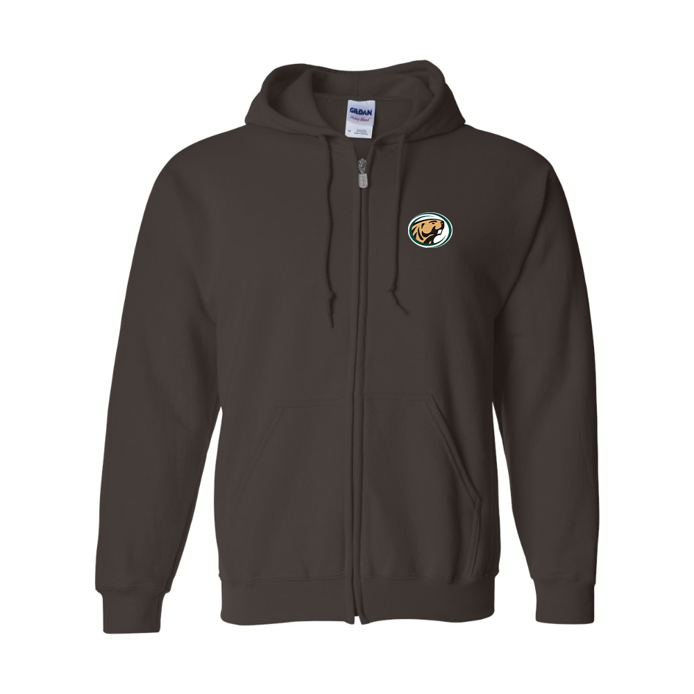 Men's  Bemidji State Beavers Gildan  Heavy Blend Full Zip Hooded Sweatshirt