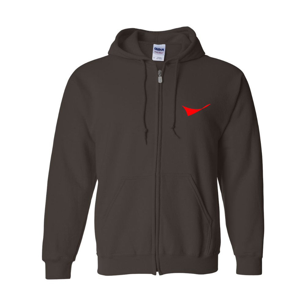 Men's Conoco Phillips Symbol  Gildan  Heavy Blend Full Zip Hooded Sweatshirt