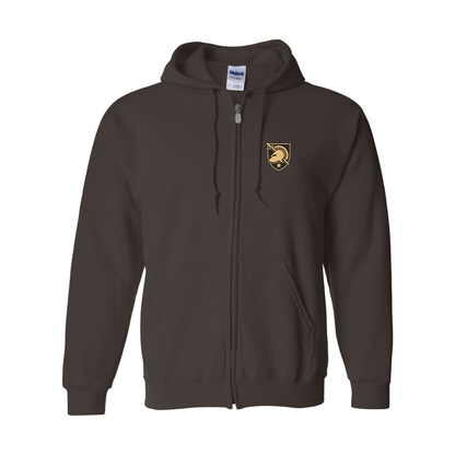 Men's  Army Black Knights  Gildan  Heavy Blend Full Zip Hooded Sweatshirt