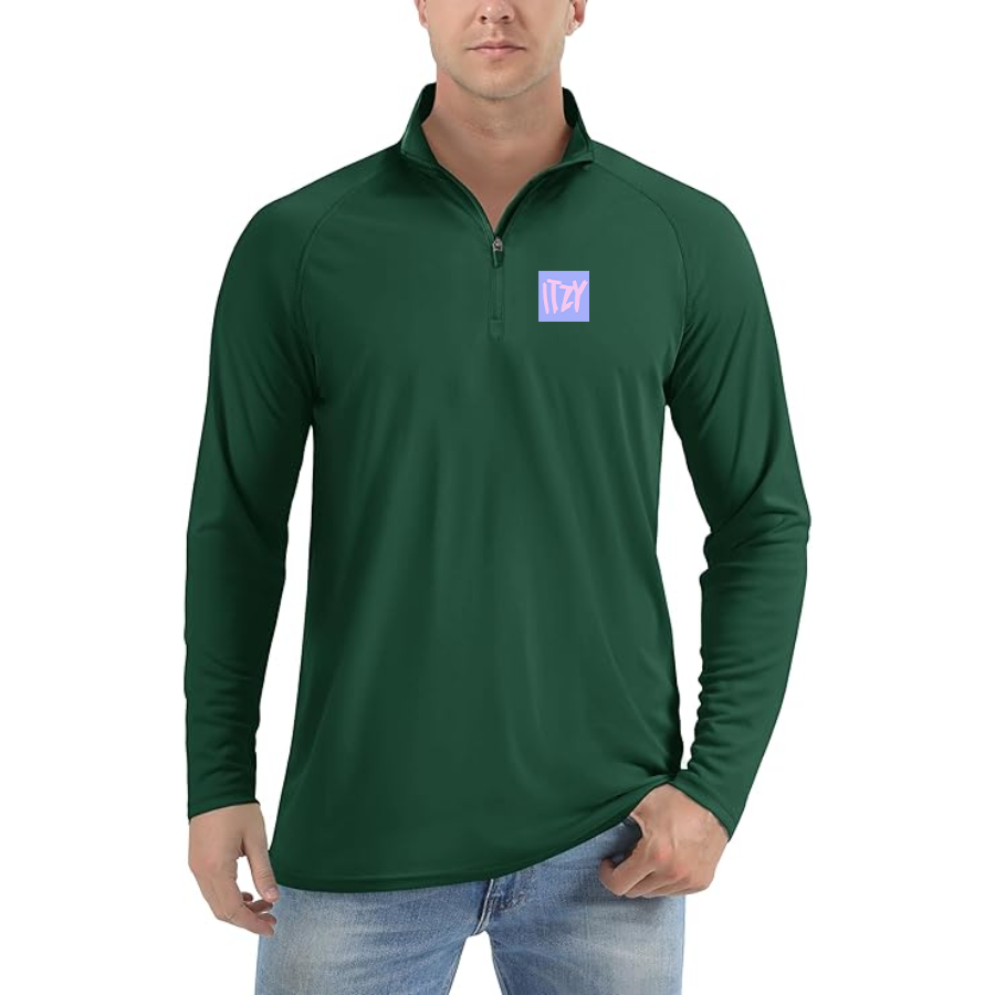 Men's Itzy Logo Lightweight Quarter-Zip Athletic Shirt Long Sleeve Performance Wear