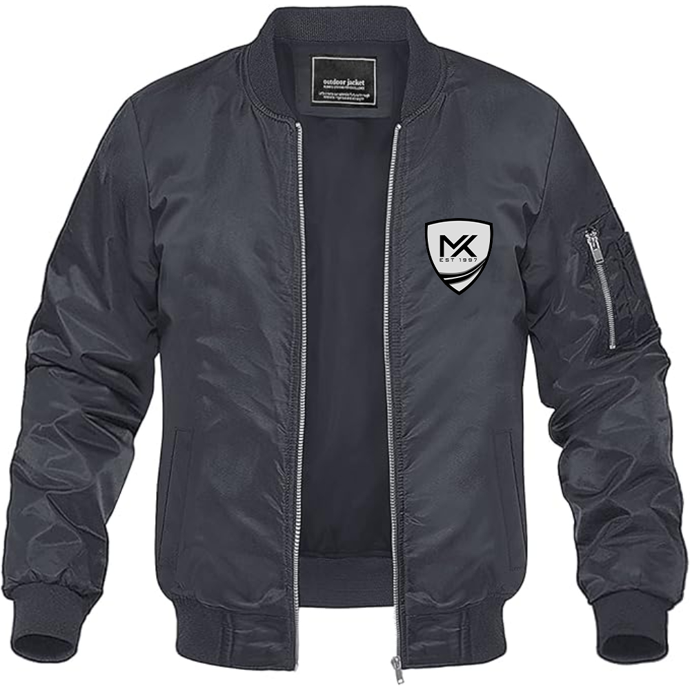 Men's MK Sportscars Logo Lightweight Bomber Jacket Windbreaker Softshell Varsity Jacket Coat (Copy)