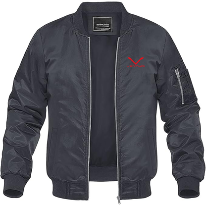 Men's Venturi Logo Lightweight Bomber Jacket Windbreaker Softshell Varsity Jacket Coat