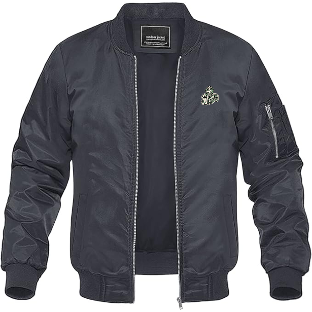 Men's  Maldita Vecindad Logo Lightweight Bomber Jacket Windbreaker Softshell Varsity Jacket Coat