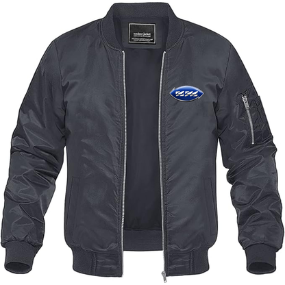 Men's Izh Logo Lightweight Bomber Jacket Windbreaker Softshell Varsity Jacket Coat