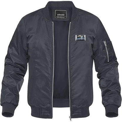 Men's  Motley Crue Logo Lightweight Bomber Jacket Windbreaker Softshell Varsity Jacket Coat