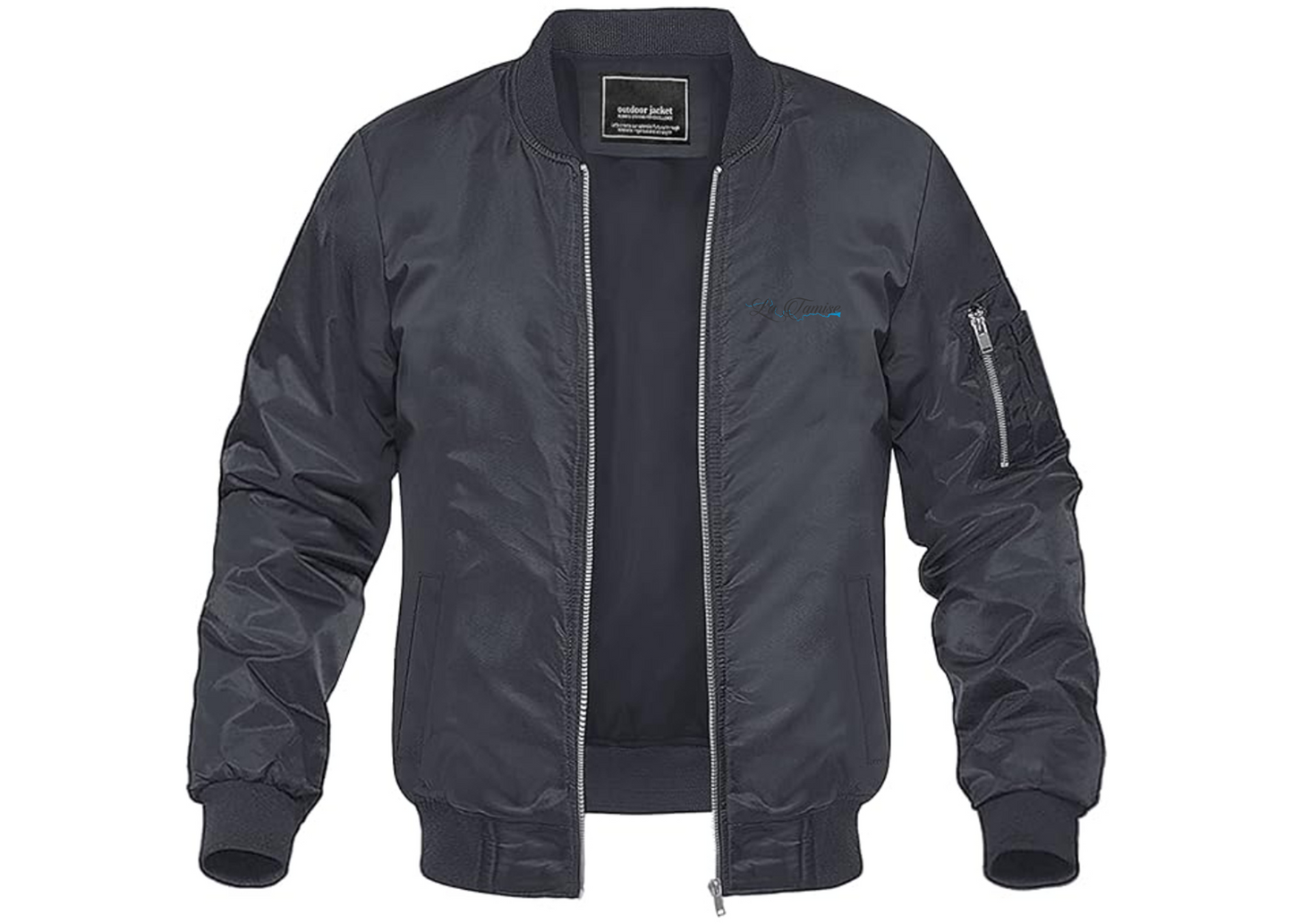 Men's La Tamise Logo Lightweight Bomber Jacket Windbreaker Softshell Varsity Jacket Coat