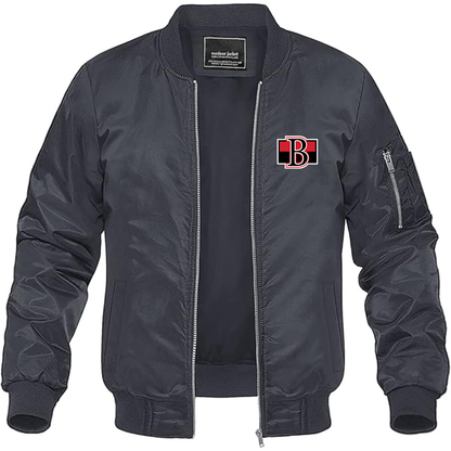 Men's Belleville Senators Logo Lightweight Bomber Jacket Windbreaker Softshell Varsity Jacket Coat