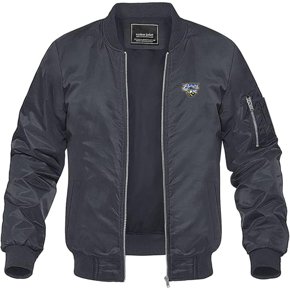 Men's  Burlington Bees  Logo Lightweight Bomber Jacket Windbreaker Softshell Varsity Jacket Coat