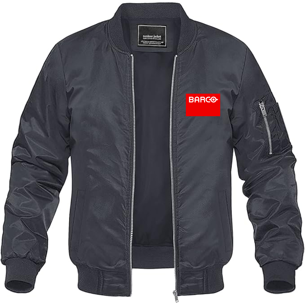 Men's Barco Logo Lightweight Bomber Jacket Windbreaker Softshell Varsity Jacket Coat (Copy)