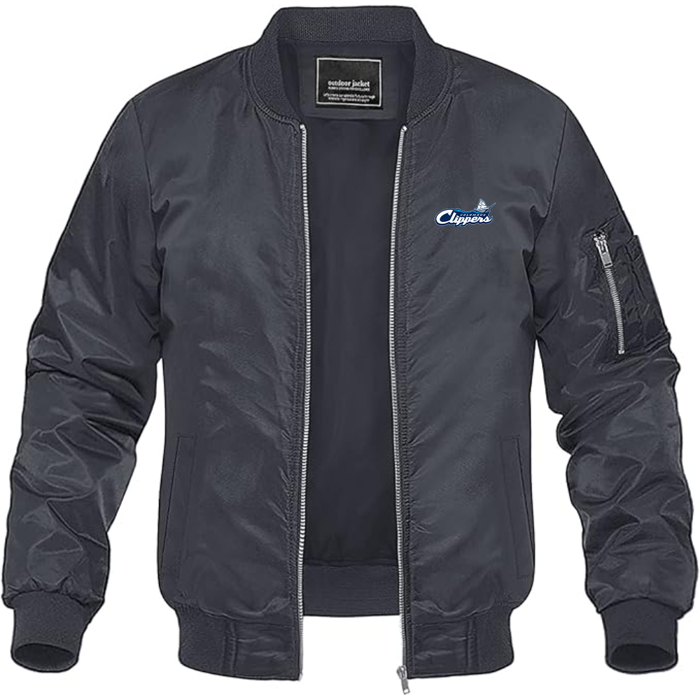 Men's Columbus Clippers Logo Lightweight Bomber Jacket Windbreaker Softshell Varsity Jacket Coat