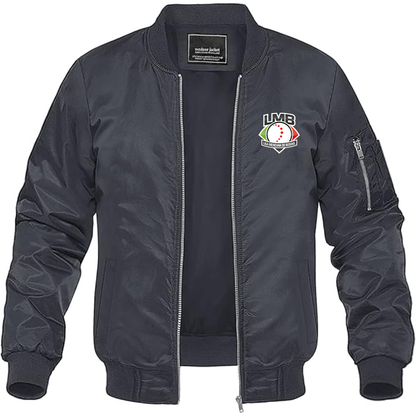 Men's Liga Mexicana de Béisbol Logo Lightweight Bomber Jacket Windbreaker Softshell Varsity Jacket Coat